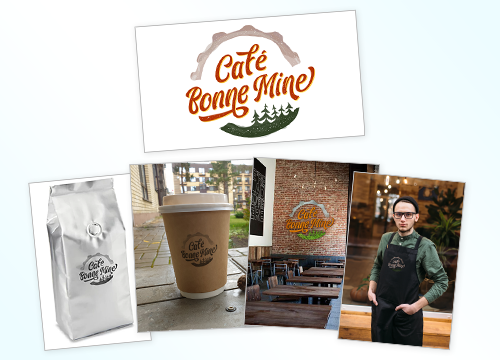 Café Bonne Mine Restaurant Logo Design